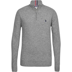 U.S. POLO ASSN. Trui 'Kevin'  grijs gemêleerd
