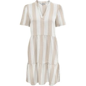 Tuniekjurk - Gestreept - Viscose - Kwartmouw - Losse Pasvorm