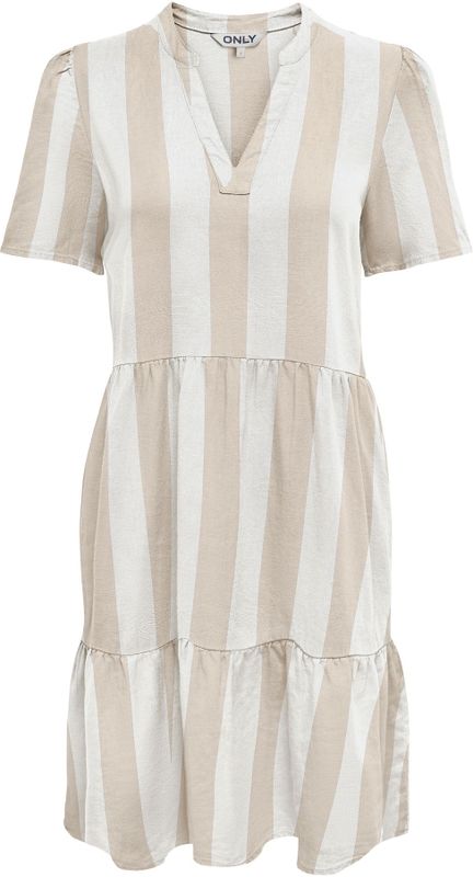 Tuniekjurk - Gestreept - Viscose - Kwartmouw - Losse Pasvorm