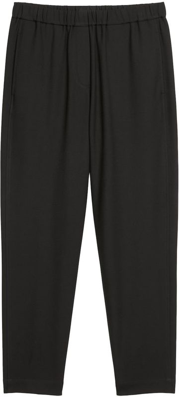 Marc O'Polo - Broek - Zwart - Flanel - Regular Fit - Mid Waist