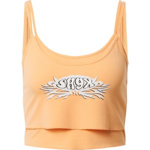 SHYX Top 'Kitty'  lichtgrijs / oranje / zwart