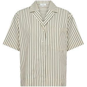 Levete Room Blouse  lichtbeige / donkerbruin