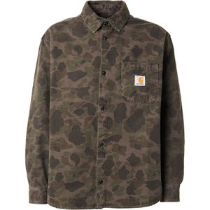 Carhartt WIP Overhemd 'Duck'  donkergrijs / groen / kaki / olijfgroen