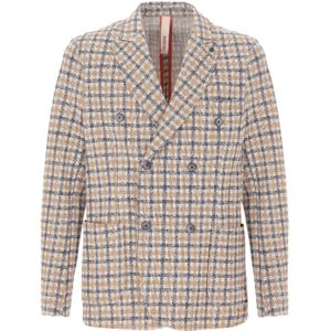 Distretto12 Colbert 'Devon'  camel / navy / natuurwit