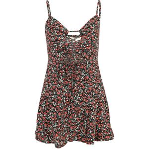 AÉROPOSTALE Zomerjurk  groen / pastelrood / zwart / wit