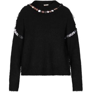 IZIA Trui  zwart / zilver