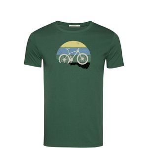 GREENBOMB Shirt 'Bike Downhill'  blauw / pasteelgeel / lichtgrijs / donkergroen