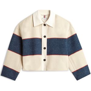 TOMMY HILFIGER Tussenjas  crème / blauw / rood