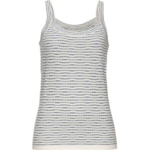 Vivance - Gebreide Top - Crème/Rookblauw - Kreukvrije Breikwaliteit