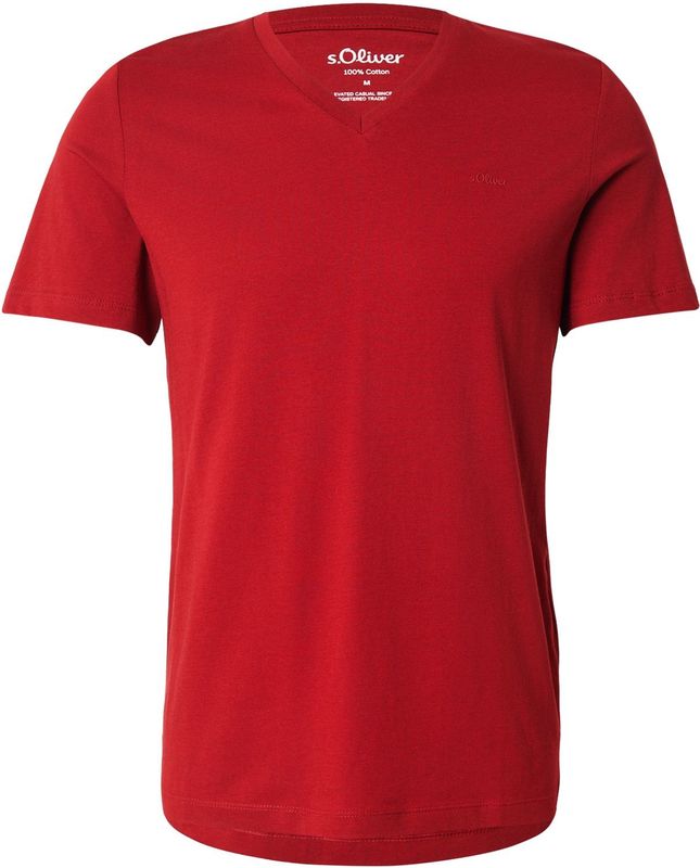 s.Oliver - T-Shirt - Lichtgewicht Katoen - V-hals