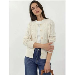 Hiccup Gebreid vest  ecru