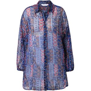Studio Untold Blouse  blauw / navy / lila / wit
