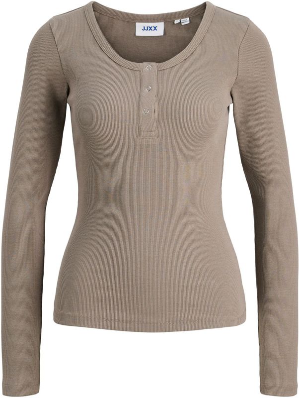 JJXX - JXFATIMA - Shirt - Mokka - Lange Mouw - Slanke Pasvorm