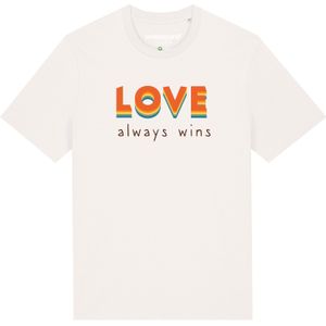 Watapparel Shirt ' Love always wins '  gemengde kleuren / wit