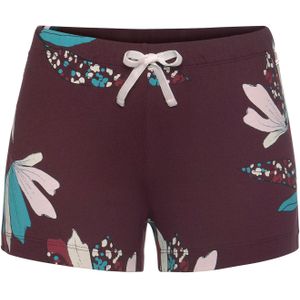 Bordeaux Badjas - All-over Print - Elastische Band - Bindstrik
