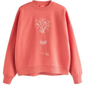 Next Sweatshirt 'Coca Cola'  ecru / oranjerood