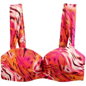 Next Bikinitop  oranje / pink / zwart / wit