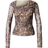 GUESS - Bernardette - T-shirt - Beige - Dierenprint - Lange Mouw