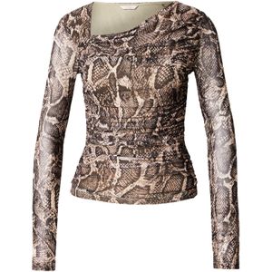 GUESS - Bernardette - T-shirt - Beige - Dierenprint - Lange Mouw