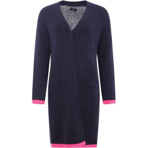 Zwillingsherz Gebreid vest 'Neon & Love'  navy / pink