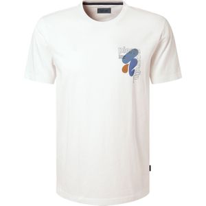 PIERRE CARDIN Shirt  blauw / lichtbruin / eierschaal