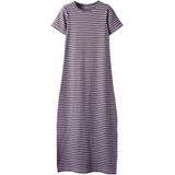Ribgebreid - Jurk - Korte Mouwen - Zijsplitten