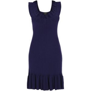 faina Gebreide jurk  navy