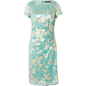 Vera Mont - Cocktailjurk - Turquoise - Knielengte - Aansluitende Pasvorm