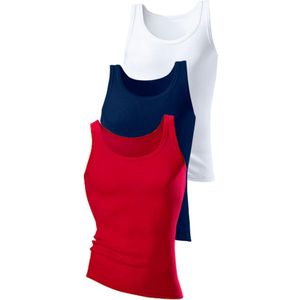 Kleur - Tanktop - Rood - Mouwloos - Diepe Ronde Hals