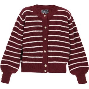 DreiMaster Maritim Oversized vest 'Classic Look'  donkerrood / natuurwit