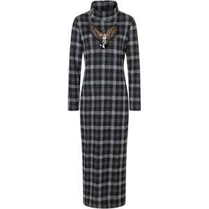 Ana Alcazar Jurk 'Atena'  geel / lichtgrijs / donkergrijs / zwart