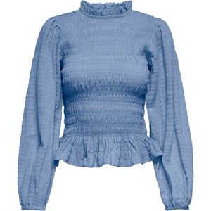 JDY - AMY - Blouse - Blauw - Slanke Pasvorm - Lange Mouw