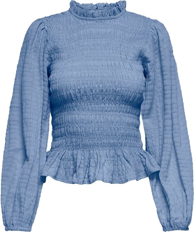 JDY - AMY - Blouse - Blauw - Slanke Pasvorm - Lange Mouw