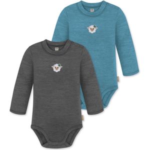 normani Rompertje/body 'Tuai'  donkerbeige / blauw / donkergrijs / donkergroen / wit