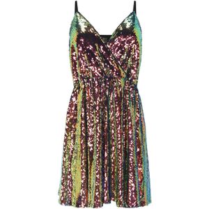 faina Jurk  goud / rood