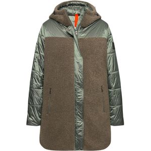 Ulla Popken Tussenmantel  kaki / groen gemêleerd