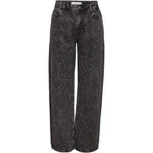 Noisy may Jeans 'NMJANNEL'  black denim / wit