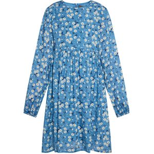 DreiMaster Vintage Jurk  azuur / donkerblauw / geel / wit