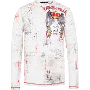 CIPO & BAXX Shirt  lila / rood / zwart / wit