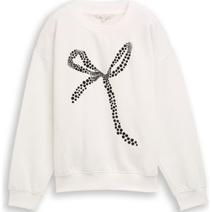 TOM TAILOR DENIM Sweatshirt  zwart / offwhite