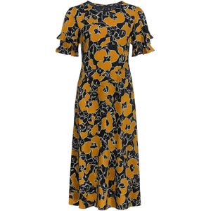 For You Moda Jurk  curry / zwart