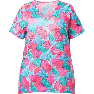 MIAMODA Shirt  smaragd / lichtroze / wit