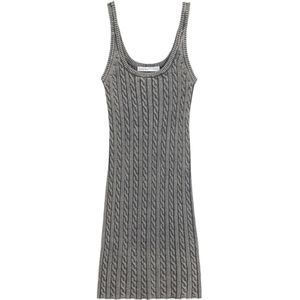 Bershka Gebreide jurk  grijs gemêleerd