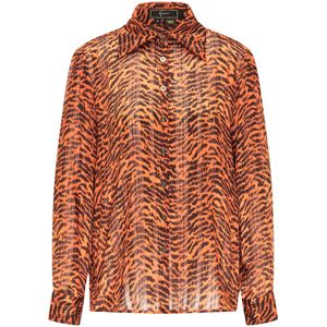 faina Blouse  oranje / zwart