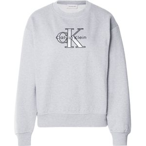 Calvin Klein Jeans Sweatshirt  lichtgrijs / zwart / wit