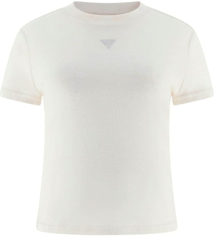 GUESS - Shirt - Wit - Kwartmouw - Effen