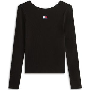 Tommy Jeans Shirt  zwart / wit