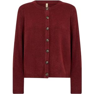 Soyaconcept Gebreid vest 'ORLEAN '  rood gemêleerd