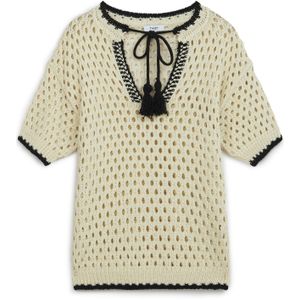 Twist Trui  zwart / natuurwit