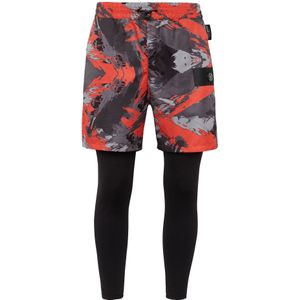 Plein Sport - Running Pants - Veelkleurig - Korte Broeken - Polyester